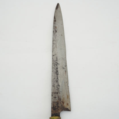 Japanese Used Kitchen Knife Lot 2 Set Sushi Sasimi For Restoration F-432