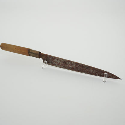 Japanese Used Kitchen Knife Lot 2 Set Sushi Sasimi For Restoration F-433
