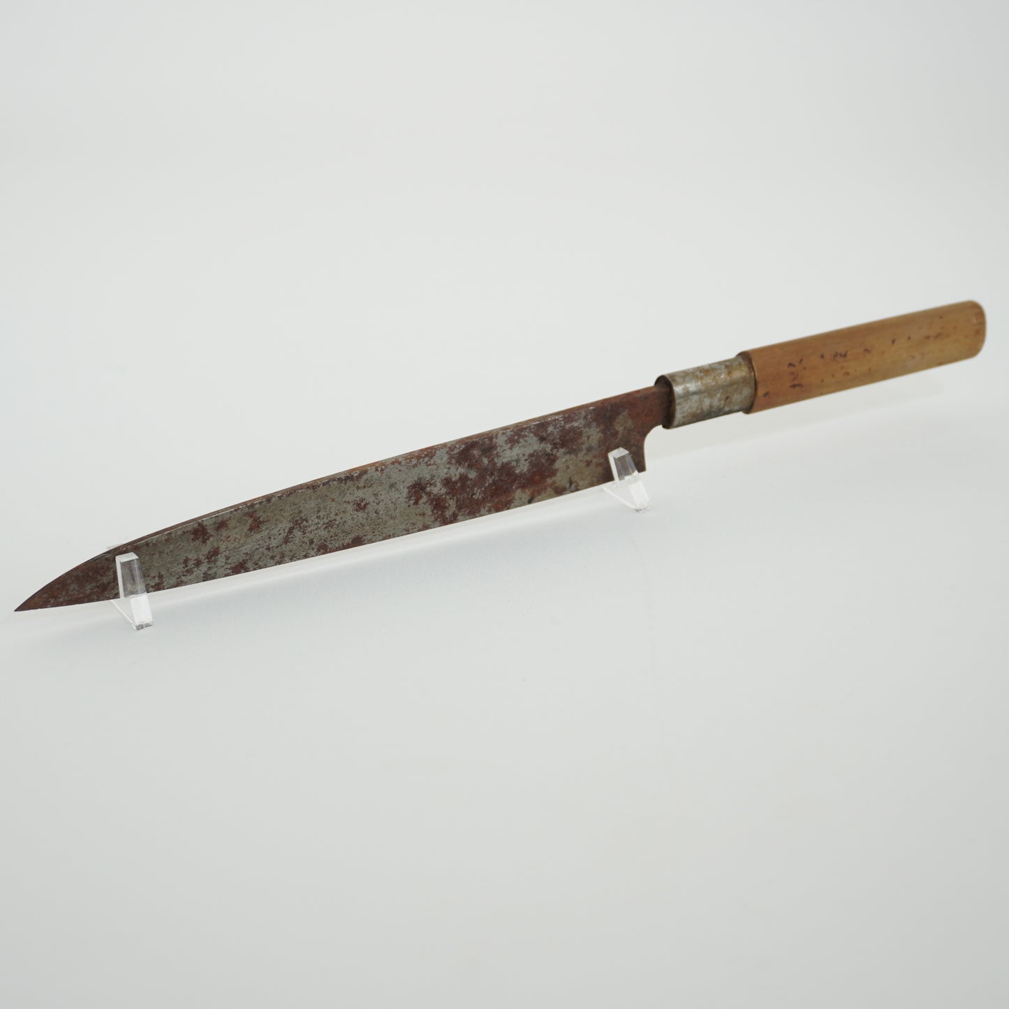 Japanese Used Kitchen Knife Lot 2 Set Sushi Sasimi For Restoration F-433