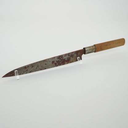 Japanese Used Kitchen Knife Lot 2 Set Sushi Sasimi For Restoration F-433