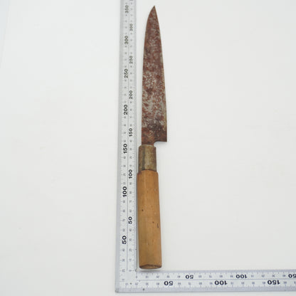 Japanese Used Kitchen Knife Lot 2 Set Sushi Sasimi For Restoration F-433