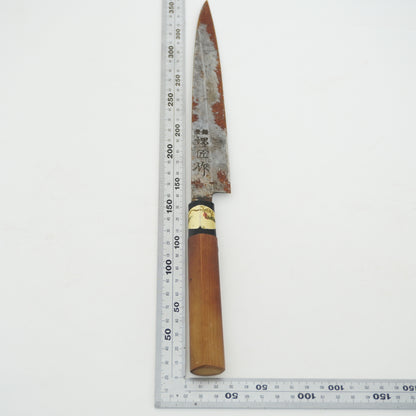 Japanese Used Kitchen Knife Lot 3 Set Sushi Sasimi For Restoration F-434