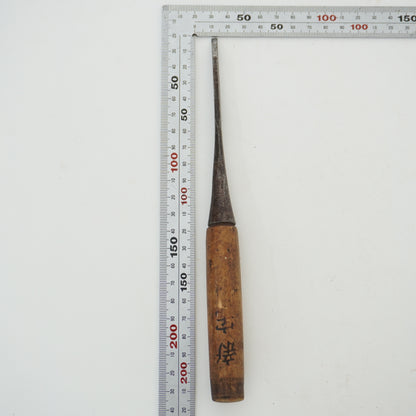 Vintage Damaged Japanese Wood Chisel Lot x4 Set Carpenter Tools From Japan K-320