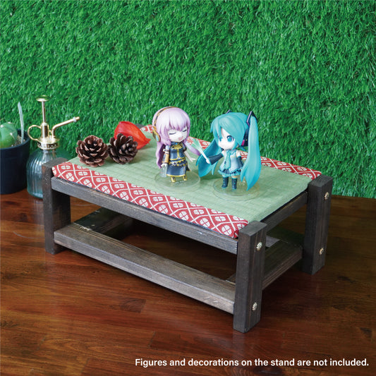 Tatami Japanese Display Stand Walnut Finish Red Edge Collection Nendoroid