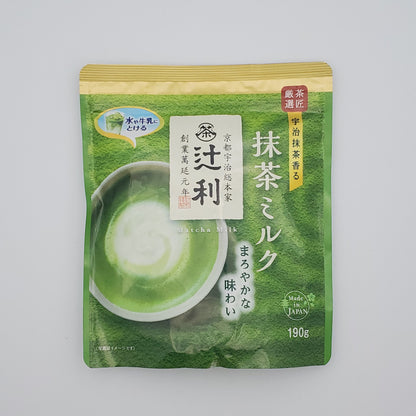 Tsujiri Matcha Milk Green Tea Flavor Powder 190g Set 3 Pcs From Japan
