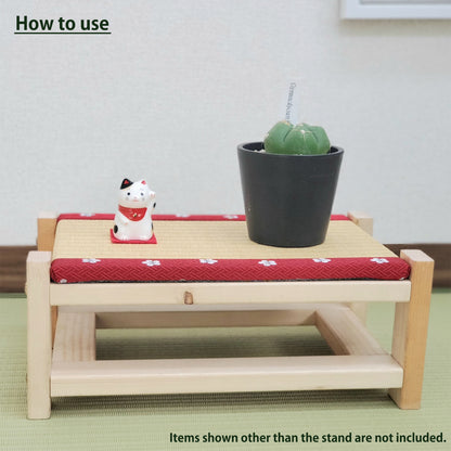 Tatami Display Stand Beeswax Finish Sakura Edge Japanese Collection Nendoroid