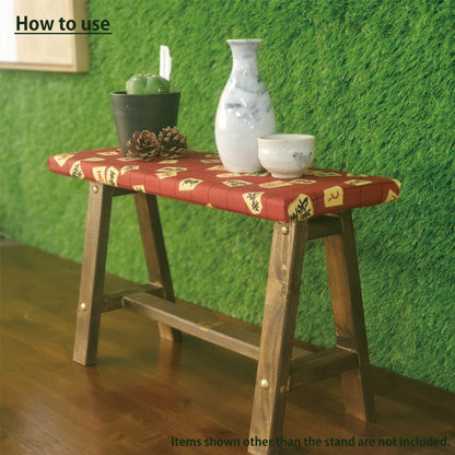 Shogi Wagara Display Bench – Handmade Wood, Japanese Decor, Walnut Finish