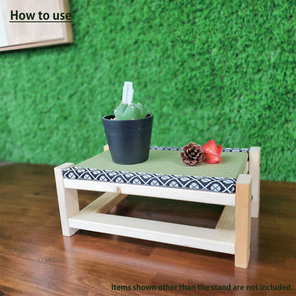 Tatami Display Stand Beeswax Finish Japanese Blue Edge Collection Nendoroid