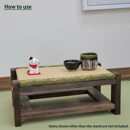 Tatami Display Stand Walnut Finish Japanese Masugiku Edge Collection Nendoroid