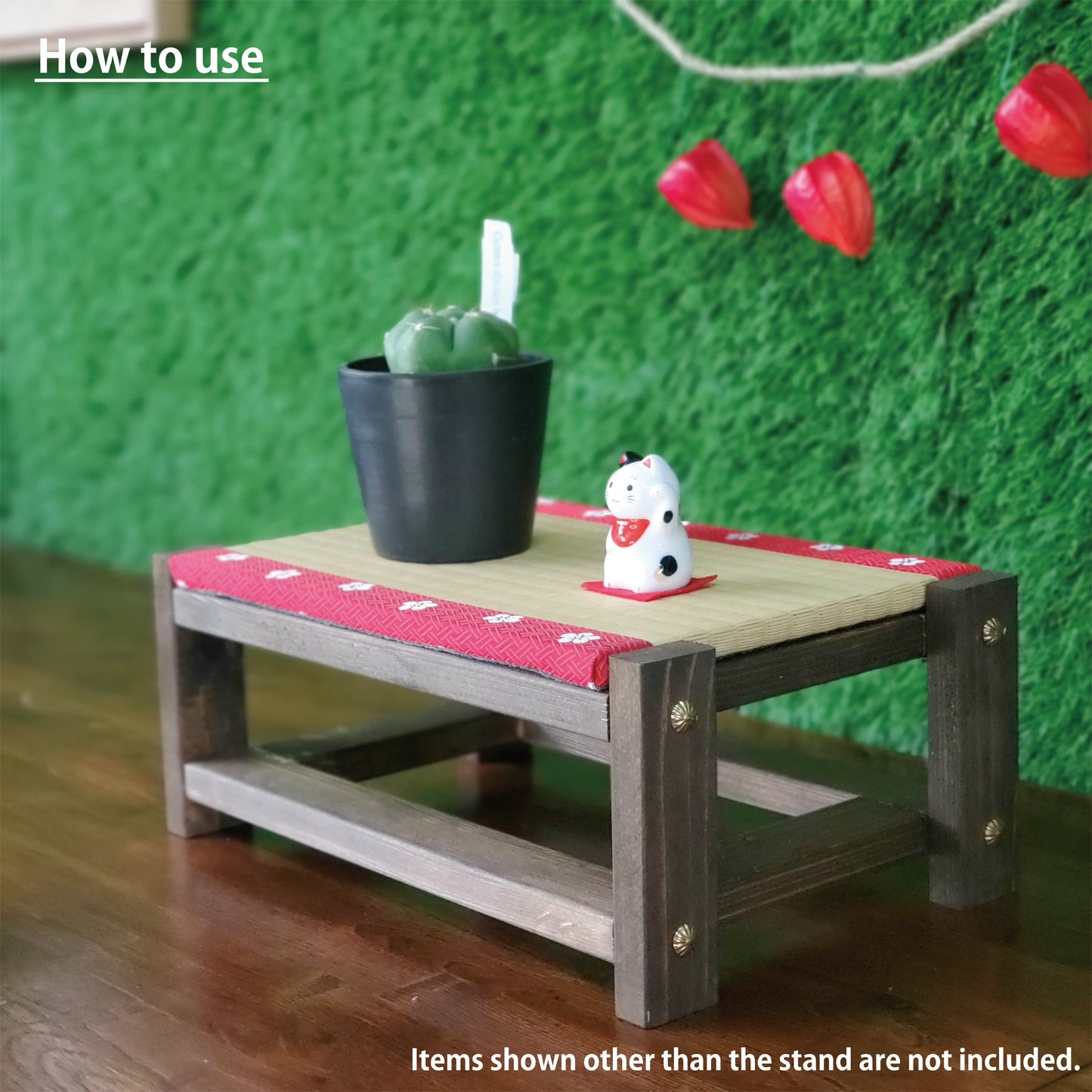 Tatami Japanese Display Stand Walnut Finish Sakura Edge Collection Nendoroid