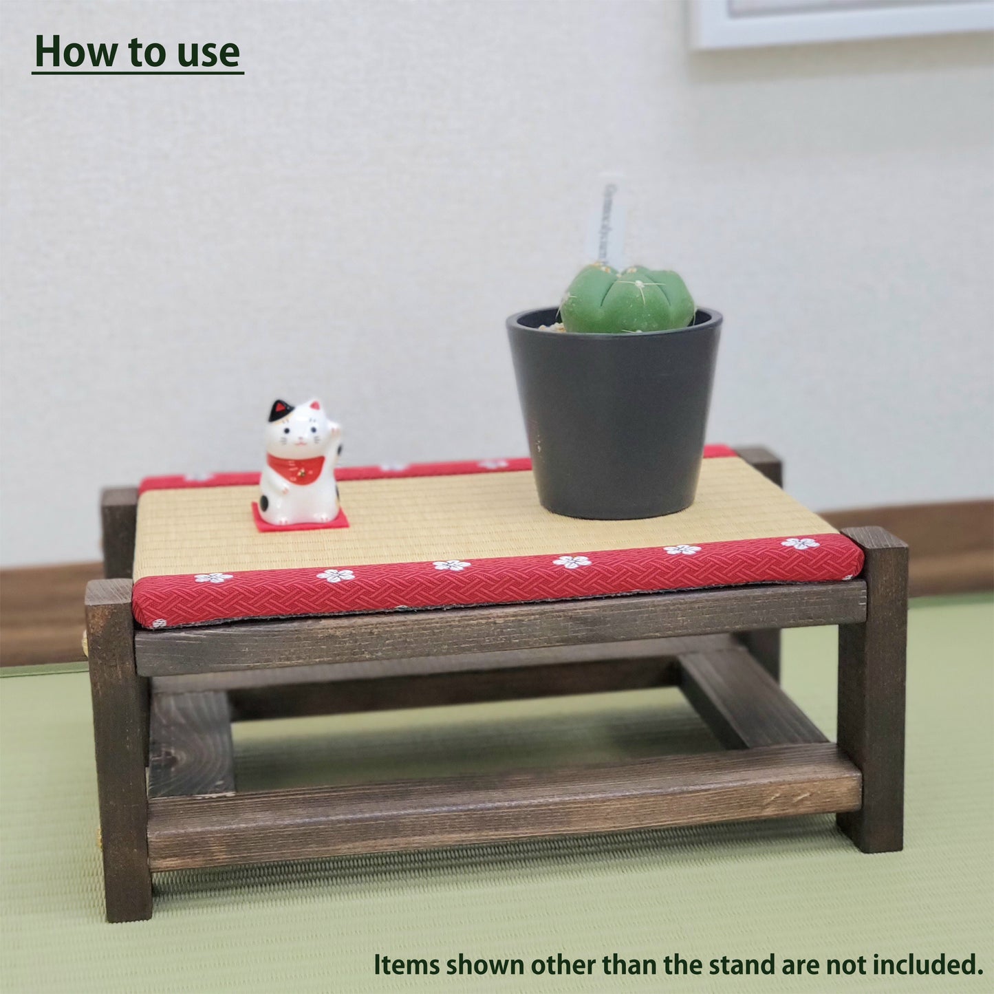 Tatami Japanese Display Stand Walnut Finish Sakura Edge Collection Nendoroid