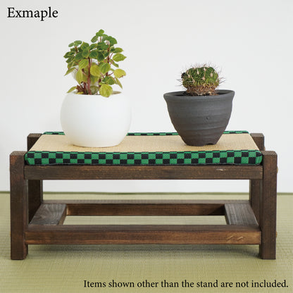 Tatami Display Stand Walnut Finish Japanese Ichimatsu Wagara Edge Anime Figure