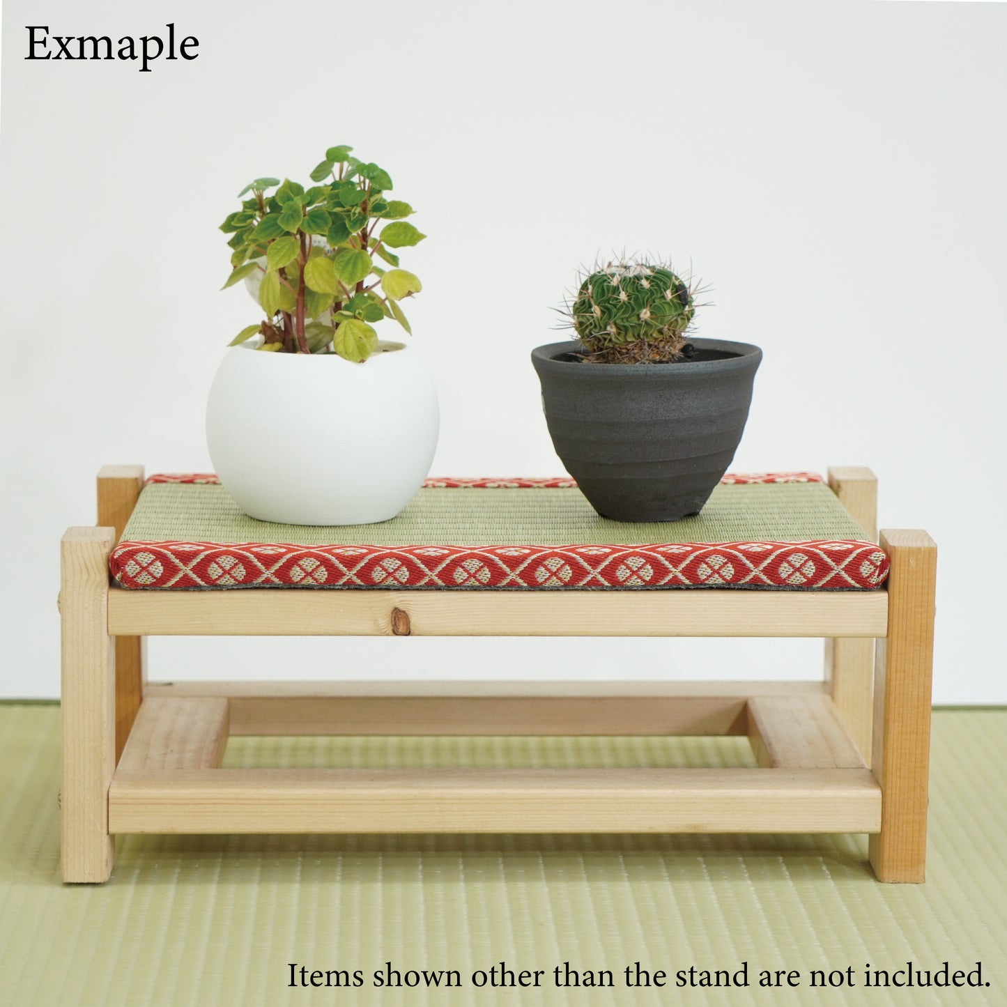 Tatami Display Stand Beeswax Finish Japanese Flower Wagara Edge Anime Figure