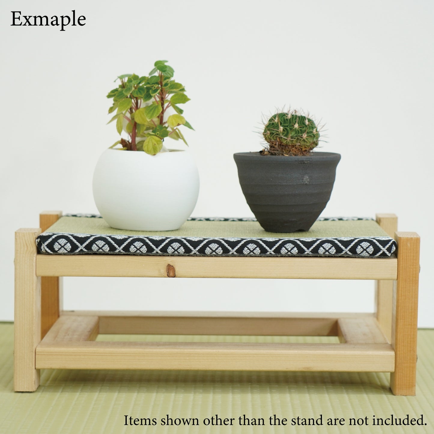 Tatami Display Stand Beeswax Finish Japanese Blue Wagara Edge Anime Figure