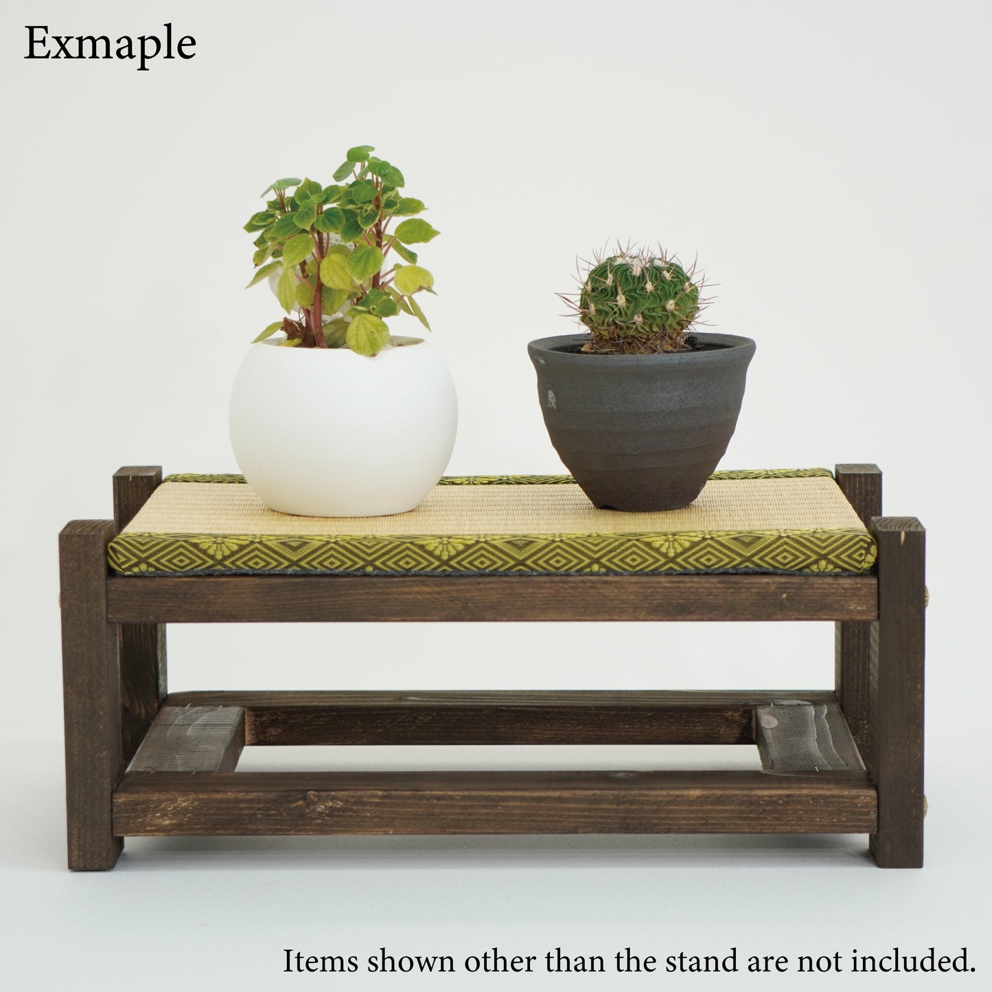 Tatami Display Stand walnut Finish Japanese Masugiku Wagara Edge Anime Figure